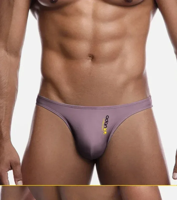 Cuecas modais masculinas de cintura baixa, sexy, cor sólida, simples, triângulo, roupa íntima, esportes, respirável, confortável, calcinha masculina
