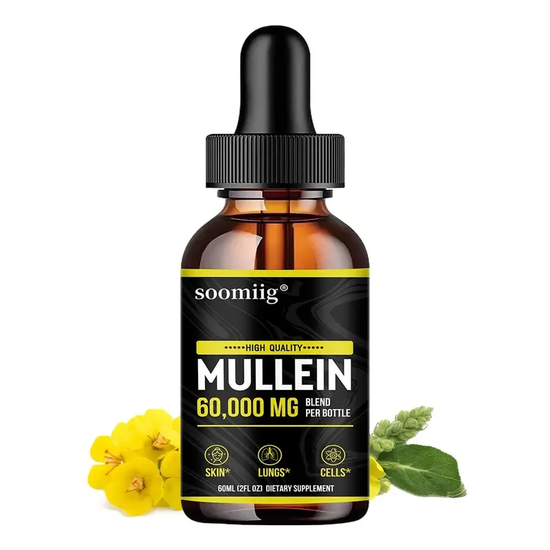 Mullein Leaf Drops - Powerful Mullein for Immune Support Detox & Respiratory Support Organic Cleanse Supplement