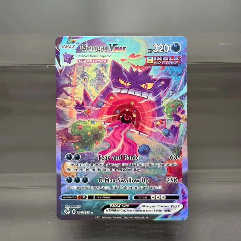 箔 PKM 單卡皮卡丘噴火龍 EX 泡泡喵遊戲稀有收藏卡 PTCG 彩虹代理卡 — image 2