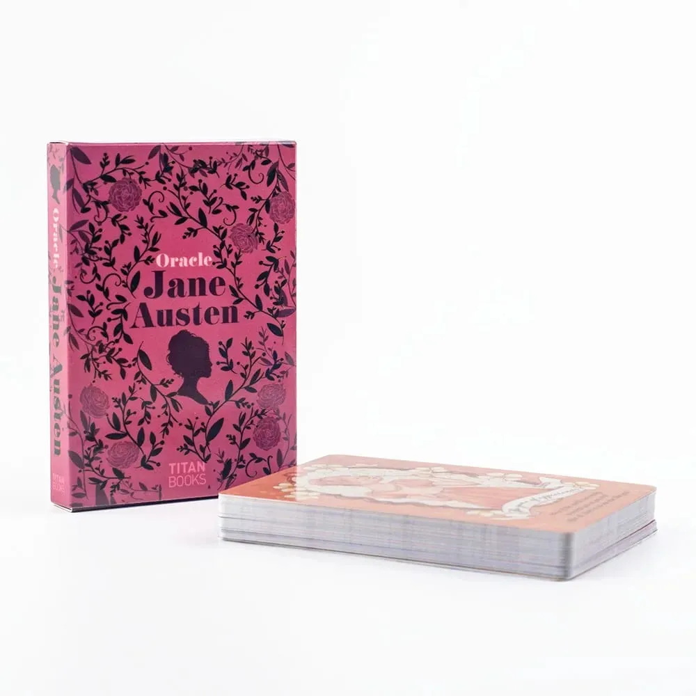 Jane Austen Oracle Deck 40 cartas Conjunto de adivinhação literária estilo regência cartas de tarô ilustração 10,3 * 7,3 cm