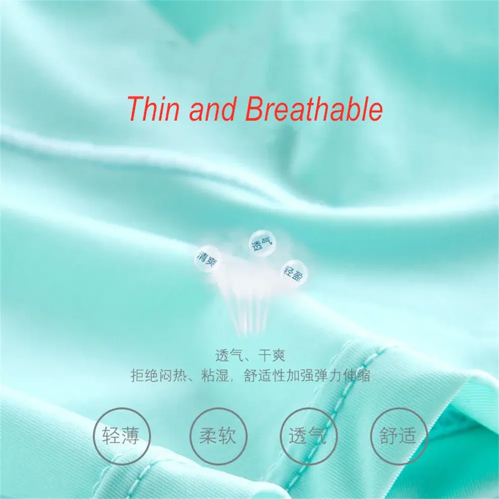 Cool Men's Ice Silk U Convex Underwear Summer Ultra-thin Transparent Boxer Shorts Sexy Male Trunks Plus Size M-XXL
