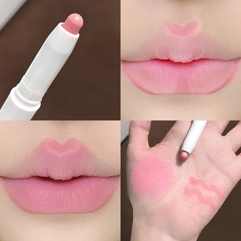 Lápis delineador labial fosco, à prova d'água, multiuso, suave, veludo, contorno labial, caneta modeladora, contorno labial rechonchudo, maquiagem duradoura