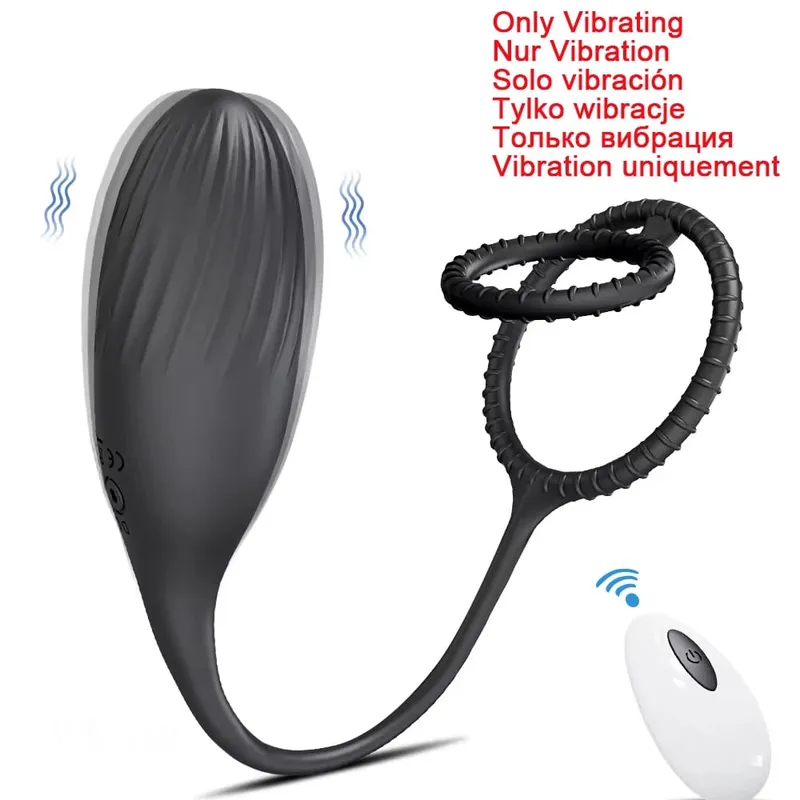 遙控推力振動前列腺按摩器屁股塞公雞環男同性戀肛門振動器陰莖環性玩具男式