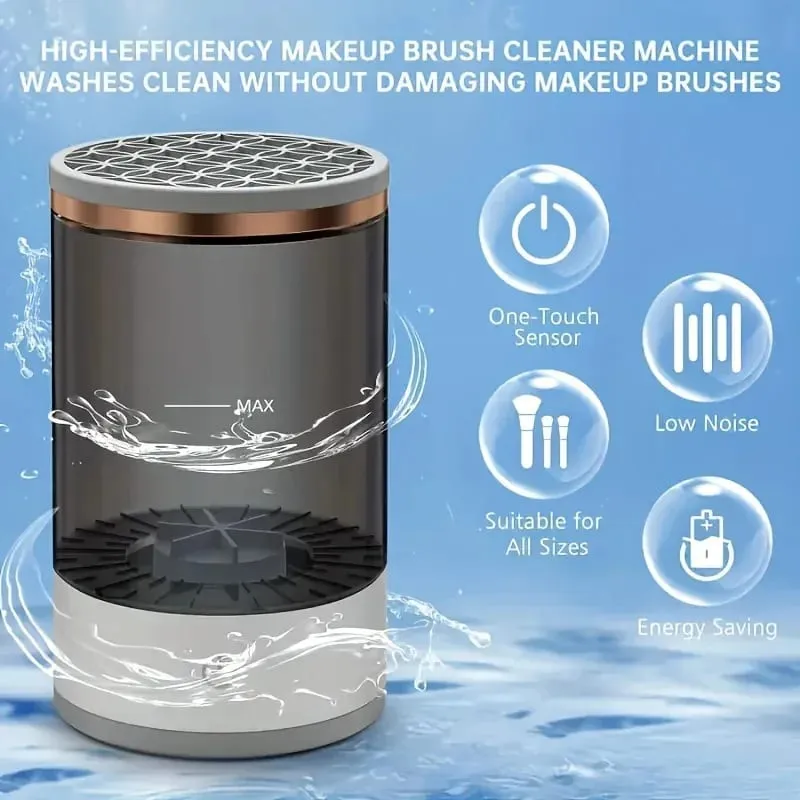 Escova de maquiagem alimentada por USB, limpador e secador, bateria inodora, plug and play, ferramenta de beleza essencial para pincéis cosméticos