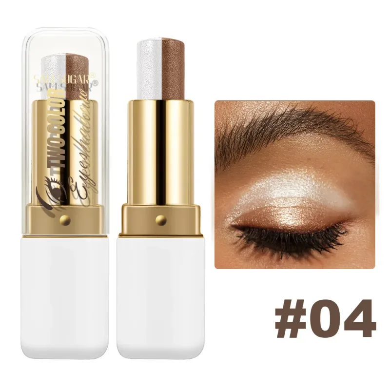 Double Color Eyeshadow Stick Glitter Highlight Shadow Stick Eye Makeup Waterproof Lasting Shimmer Metallic Eyeshadow Makeup — image 12