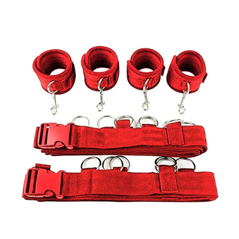 Restrição erótica ligação sexo forçado dividir perna cintas pescoço pulso bdsm bondage conjunto brinquedos sexuais para mulher casais produto sem vibrador