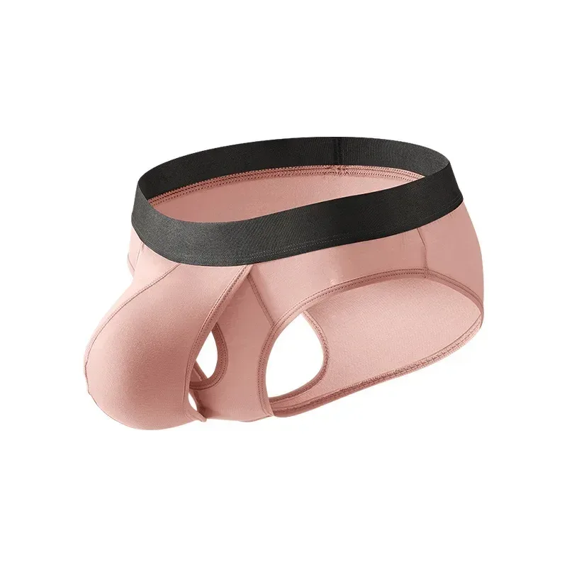 Cuecas modais masculinas, design de bolsa dupla separada, roupa íntima ultrafina e respirável de alta elasticidade, uso diário confortável