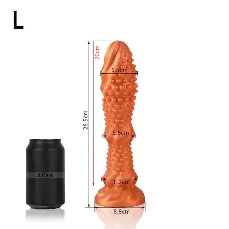 Lobo dente vara enorme longo anal plug grande vibrador butt plug ânus expansão estimulador massagem de próstata brinquedos sexuais anal para mulher homem