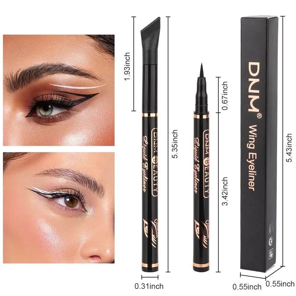 Delineador colorido à prova d'água, secagem rápida, caneta de maquiagem para os olhos de longa duração, fácil de aplicar, lápis delineador suave e ultrafino