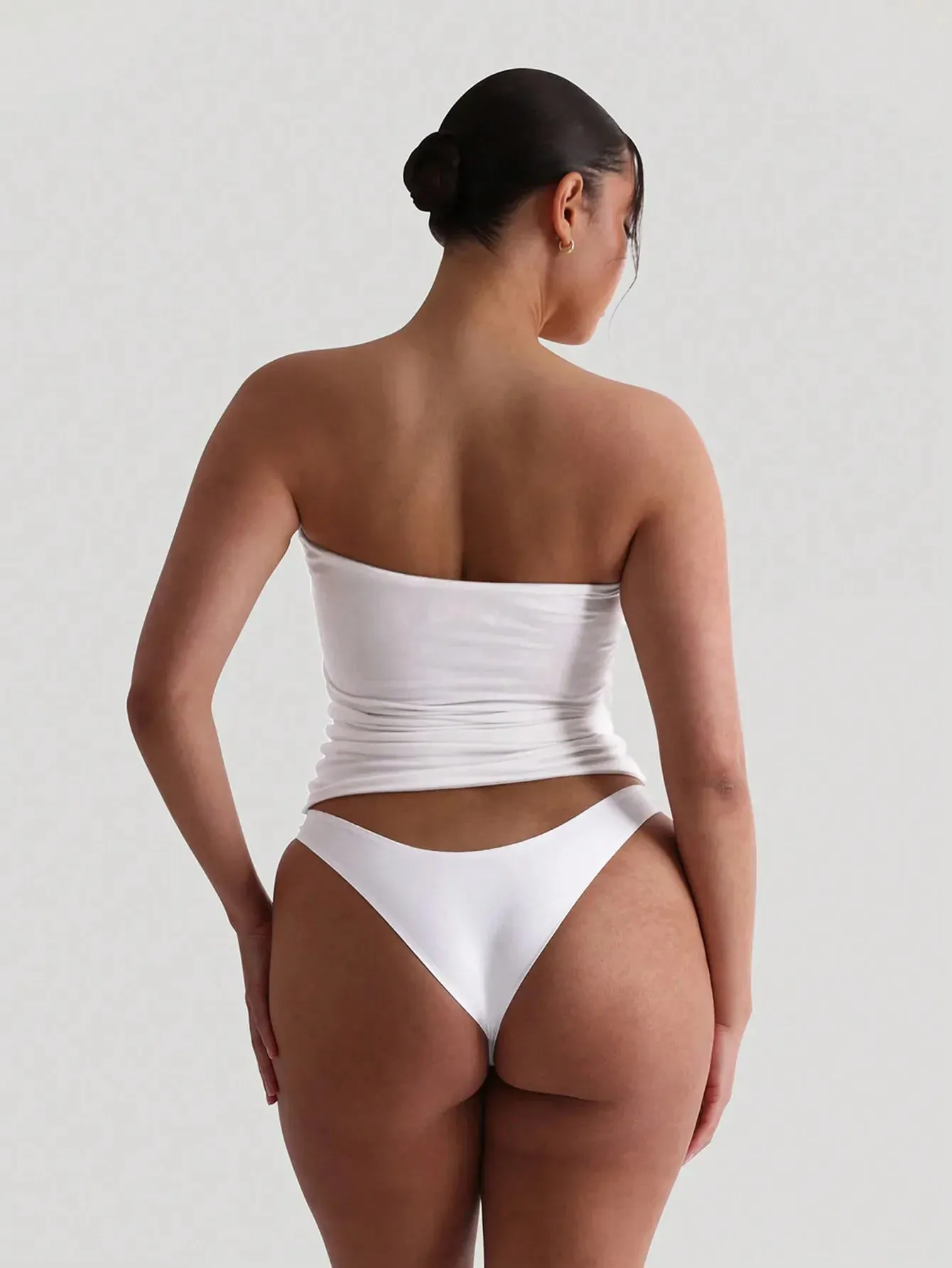 2 pacotes de top tubo sem alças sólido feminino macio elástico sem mangas fino básico elegante em camadas bandeau cami roupa casual diária