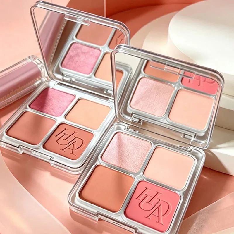 Popular Lip Gloss Is Smooth and Easy To Apply Matte Non Stick Cup Powder Is Fine and Long-lasting Makeup 4 Color Blusher Product