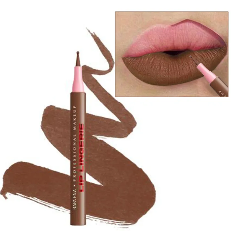 Lápis delineador labial fosco, à prova d'água, aplicação suave, hidratante à prova de manchas, altamente pigmentado, 6 cores, maquiagem para contorno labial