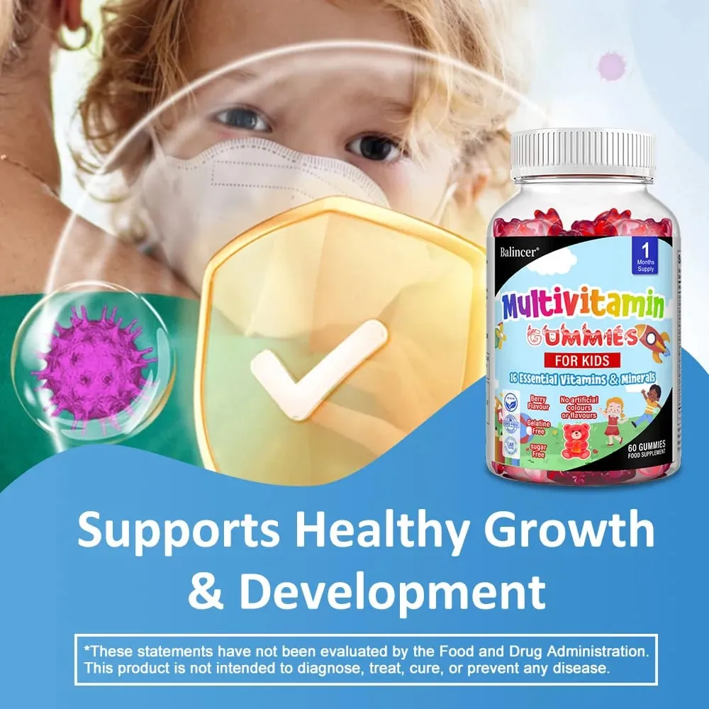 Gomas multivitamínicas infantis - 16 vitaminas e minerais essenciais - apoiam o crescimento e o desenvolvimento saudáveis — image 4