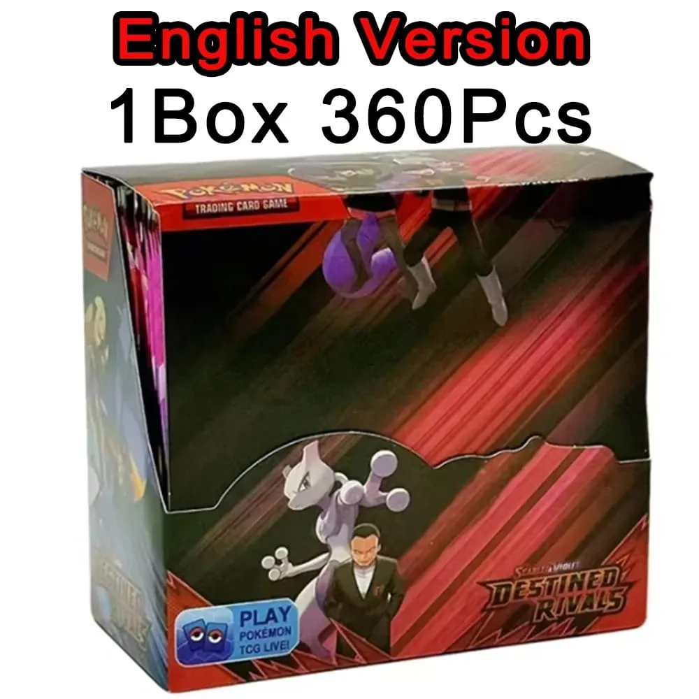 ** 360 unidades EnglishPokémonCards SunMoon Destinado PSrismatic Evolutions Scarlet Violet 151 PALDEAN Booster Battle Transaction Card
