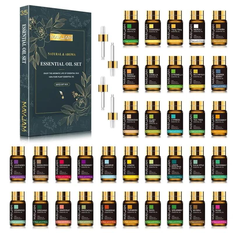 35 óleos essenciais para umidificador e difusor, queimador de velas perfumadas, sabonetes, purificador de ar, envio rápido