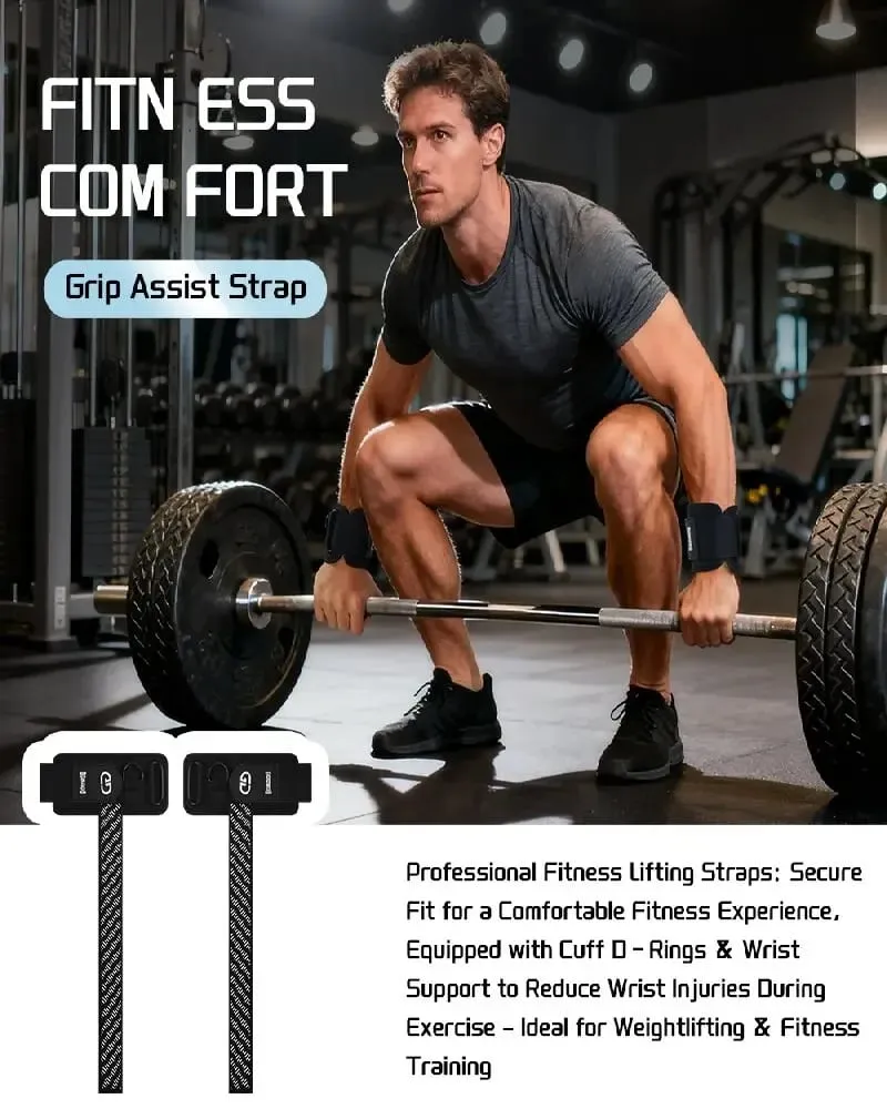 2 pçs tiras de pulso de levantamento de peso treinamento de força ajustável antiderrapante ginásio impulsionador bandas de fitness suporte de levantamento esportes faixa de aperto