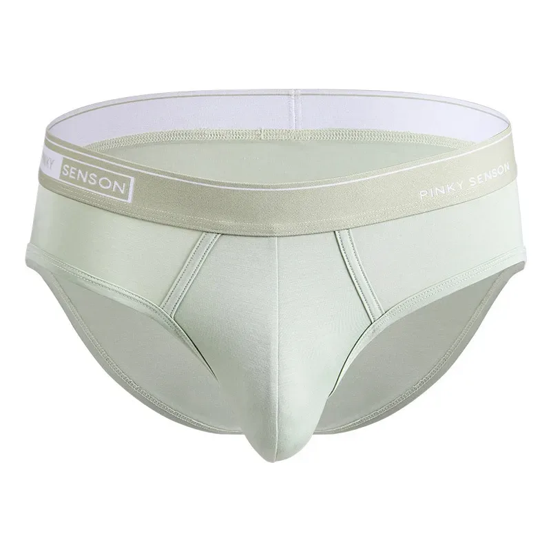 Tamanho grande novo sexy e respirável modal calças triangulares masculinas cor sólida meados de cintura cuecas para jovens cuecas para homem