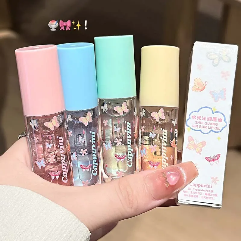 Hidratante Água Luz Lip Gloss Shimmer Transparente Geléia Espelho Lip Glaze Crystal Clear Hidratante Plumping Lip Gloss Maquiagem