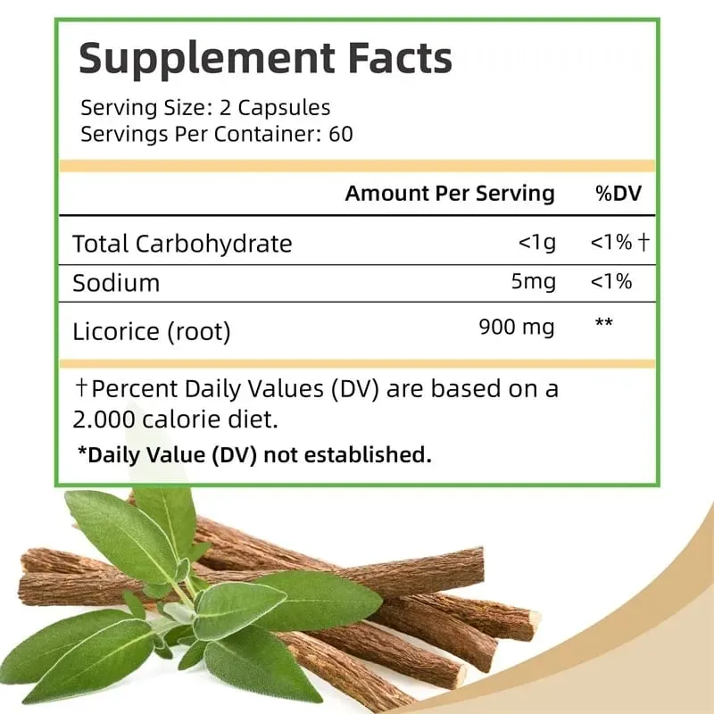 Licorice Root - High Strength Antioxidant Supplement Supports Heart Health Non-GMO Digestive Health Support