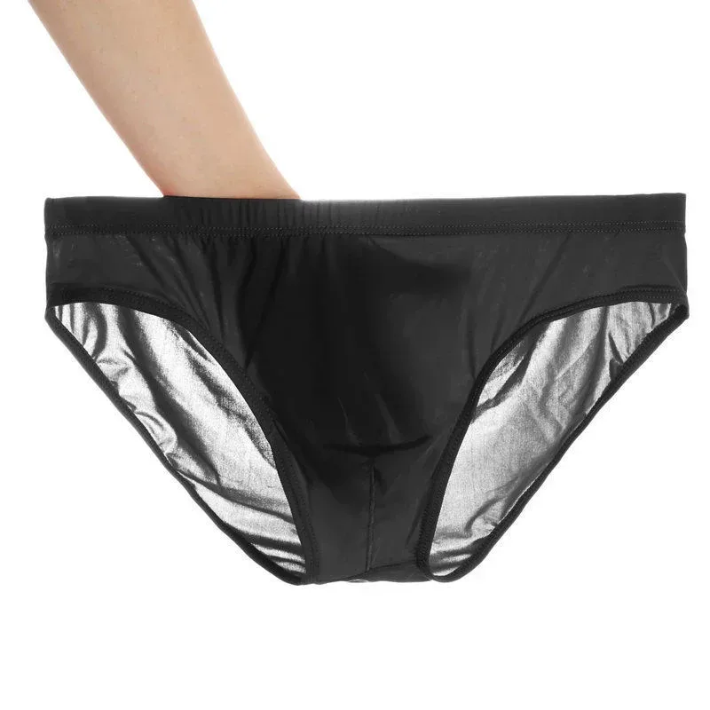 2PCS Ultra Thin Ice Silk Briefs Men Plus Size M-4XL Solid Color Youth Translucent Low Waist Breathable Sexy Male Panties