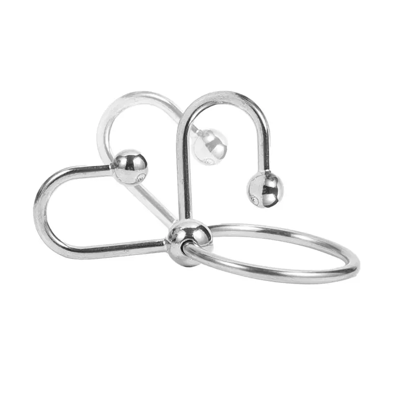 Sm dilatador uretral anel peniano, anel peniano retardador de ejaculação em aço inoxidável, bloqueio de atraso de contas de metal, plug fino de pênis, brinquedo sexual para homens