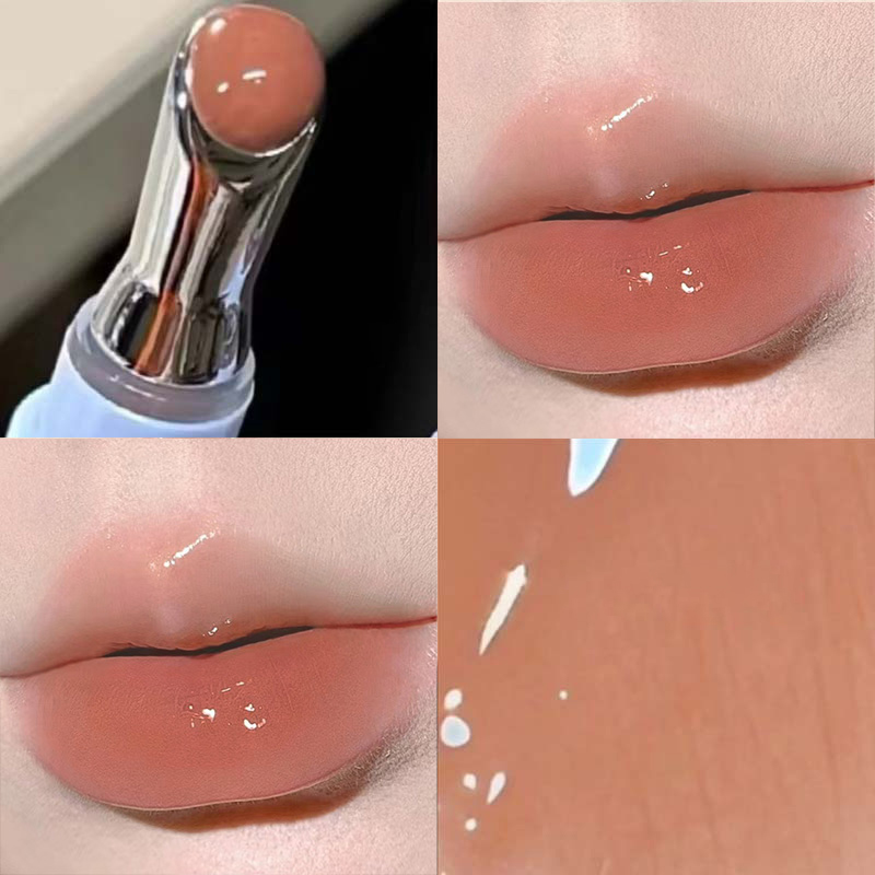 Espelho aguado essência brilho labial de longa duração não-pegajoso plumping batom líquido geléia lábio esmalte maquiagem hidratante lábios matiz