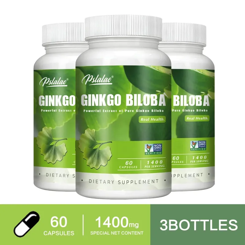 銀杏葉膠囊 - 改善大腦 提高專注力和記憶力 促進血液循環 增強認知功能