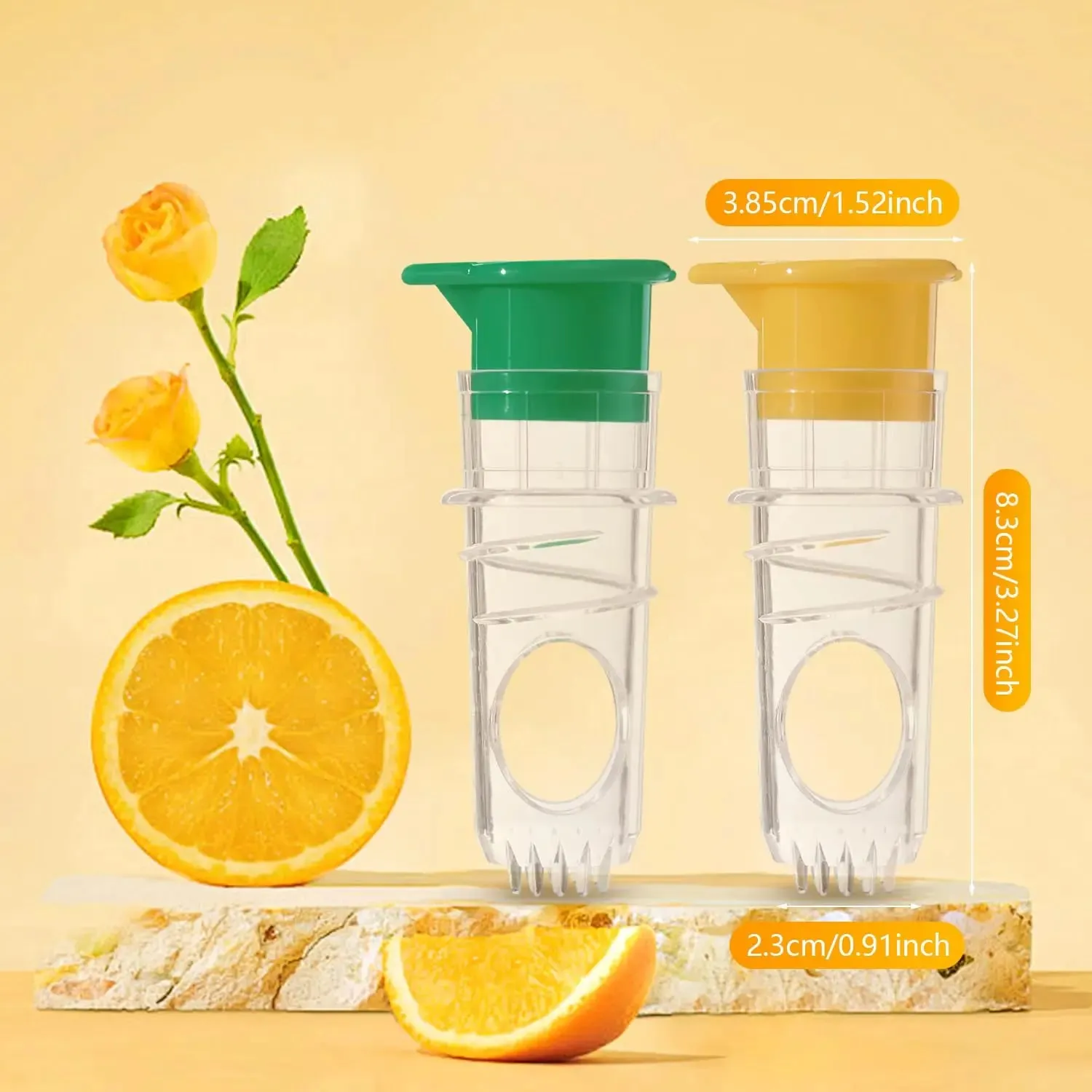 Mini espremedor de limão portátil, espremedor de limão com tampa, espremedor de limão para coquetéis, extrator de suco fácil, preservação de frescor, peças