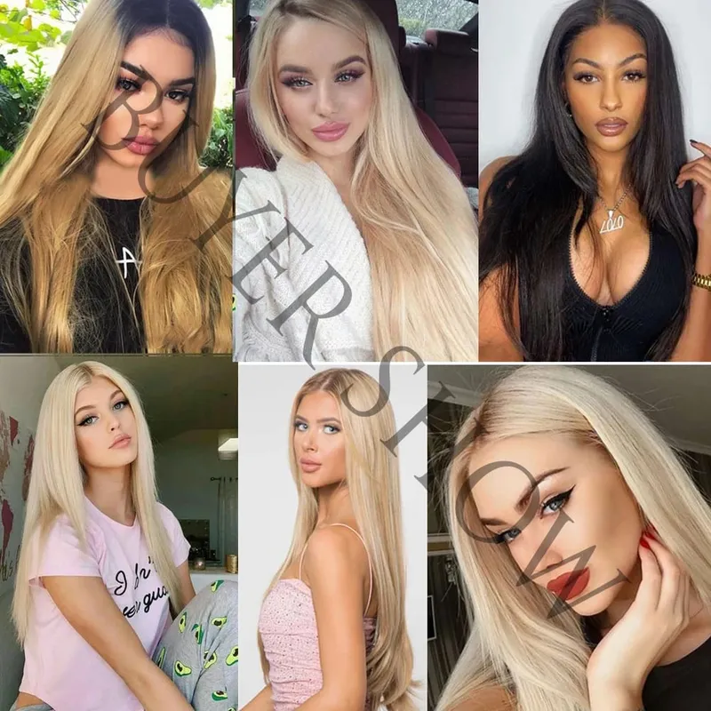 Sem clipes extensões de cabelo fio invisível longo em linha reta sintético falso pedaço de cabelo 80cm preto marrom loiro penteado
