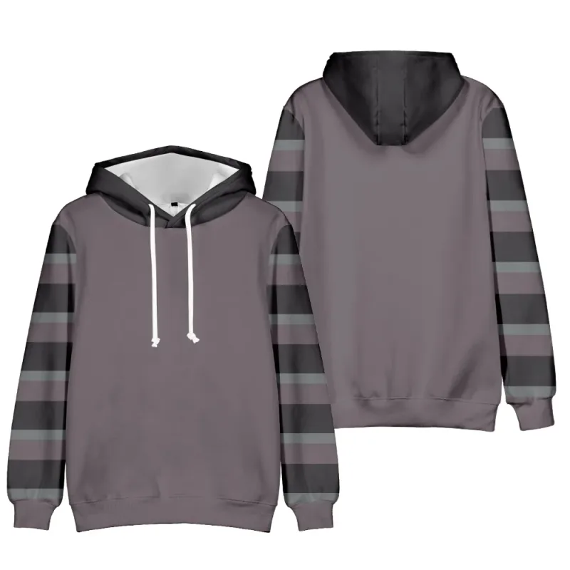 2024 Fashion Printed Striped Pattern men's Pullover Casual Simple Oversized Loose Hoodie Street Design Harajuku men's Sweatshirt