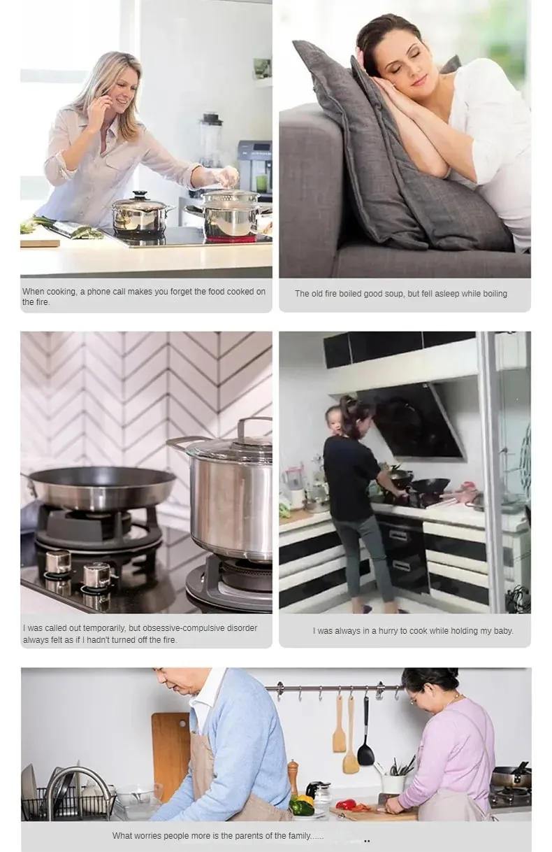 Gas stove automatic shutdown timer kitchen intelligent switch anti dry burning accessories gas natural gas