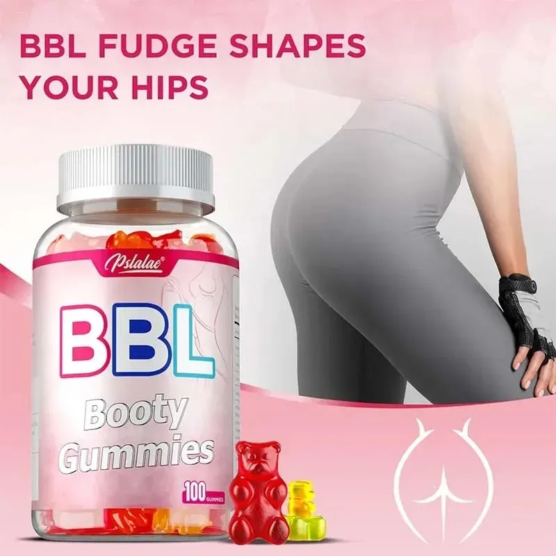 BBL Gummies for Bigger Butt Growth - Shape Female Body Tighten Buttocks Prevent Sagging and Collapse Increase Sexy Buttocks