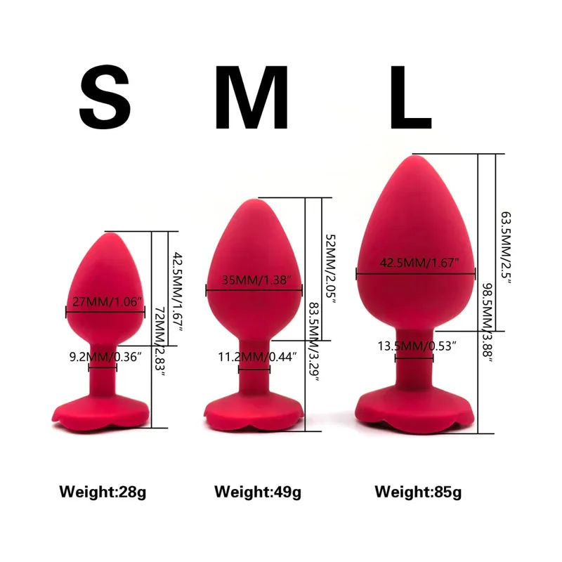 Soft Silicone Rose Flower Anal Plug Beginner To Expert 3 Sizes Butt Plug Anus Trainer Dildos Adule Sex Toys For Couple Women Men