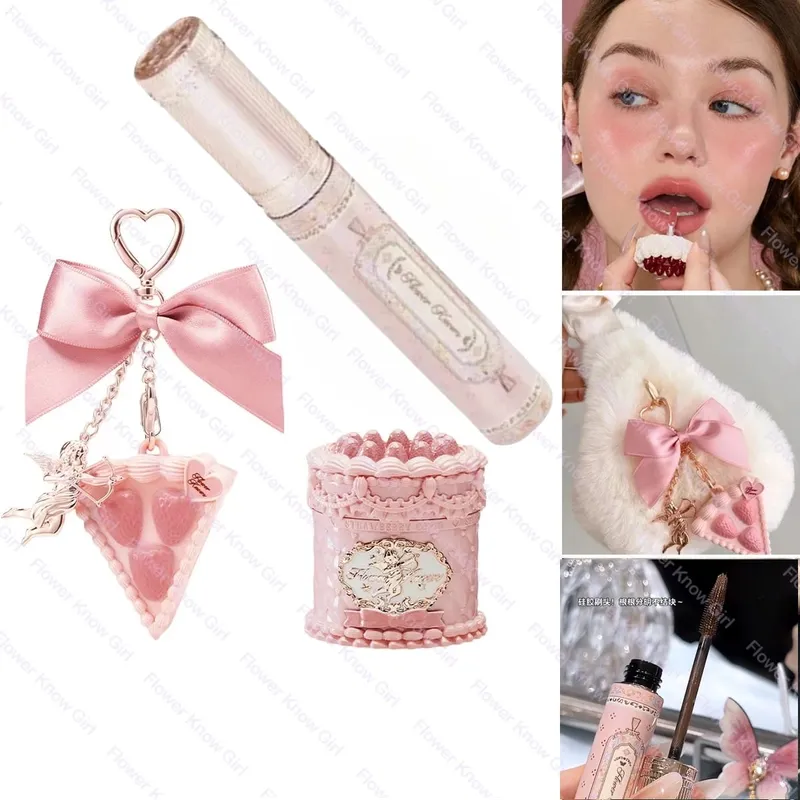 Flower Knows Batom Sólido Perfume Rímel Conjunto de fragrância de longa duração para mulheres