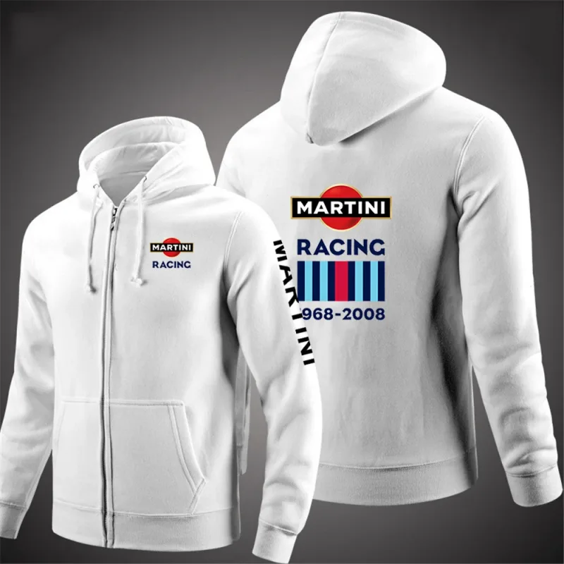 Martini Racing 2024 Men's Fashion Hoodies Spring And Autumn Solid Color Zipper Pullover Comfort Harajuku Top Sweatshirts