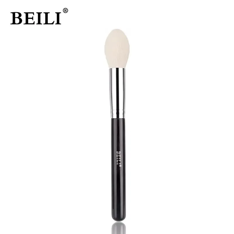 Pincel de maquiagem para base preta, creme para base, polimento, pincel grande para base, cabelo sintético, ferramenta de maquiagem facial
