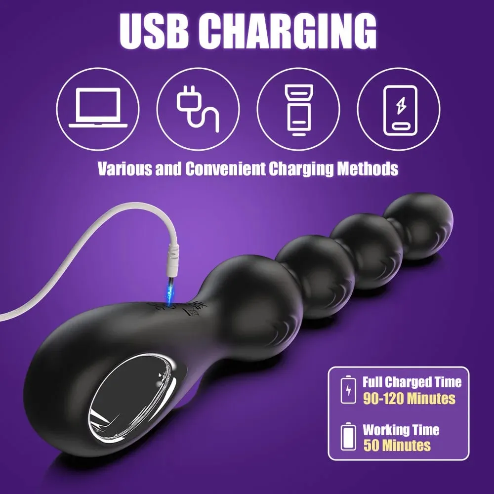 Vibrador anal rotativo 360 ° para homens, massageador de próstata, plugue anal, bolas anais, masturbador gay masculino, brinquedos sexuais para adultos