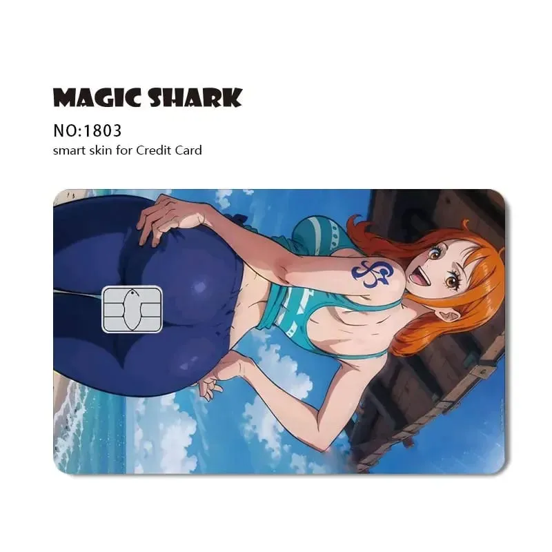 Hot Sale Maigc Shark Anime Chopper Luffy Nami Waterproof Front Side Sticker Film Skin for Credit Debit Card