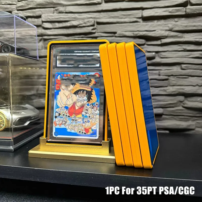 Multicolor gradiente cor liga de alumínio cartão comercial proteger titular caixa de metal para 35pt psa cgc cartão graduado