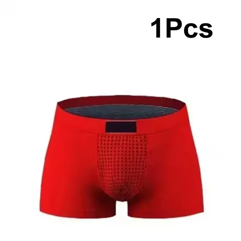 Cuecas boxer masculinas de terapia magnética, roupa íntima respirável e confortável com 22 ímãs de saúde para circulação sanguínea, tamanho L-6XL, 1 peça