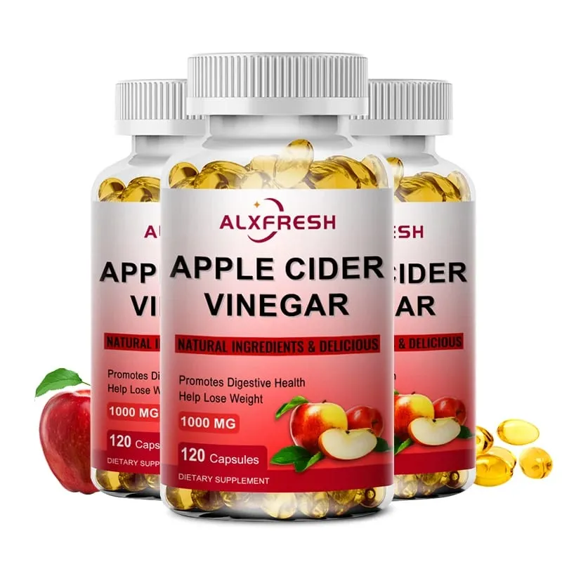 Alxfresh 蘋果醋膠囊含鋅維生素 | 1000毫克|健康補充劑非基因改造 — image 8