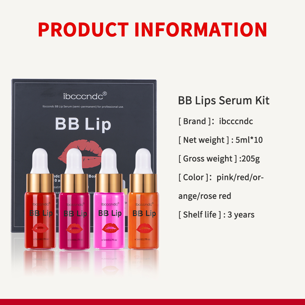 Bb lábios ampola soro starter conjunto semi-permanente bb brilho labial colorido pigmento hidratante duradouro para cuidados com os lábios brilho da coreia