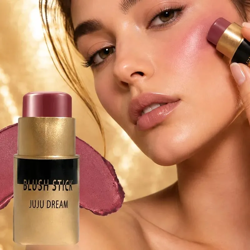 Conjunto de gloss labial e blush em bastão à prova d'água combinação de maquiagem de longa duração