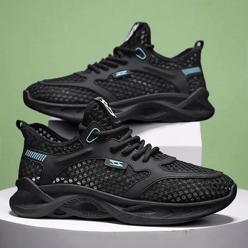 Sapatos casuais para homem versátil confortável malha sola macia tênis de corrida ao ar livre na moda sapato esportivo masculino — image 4
