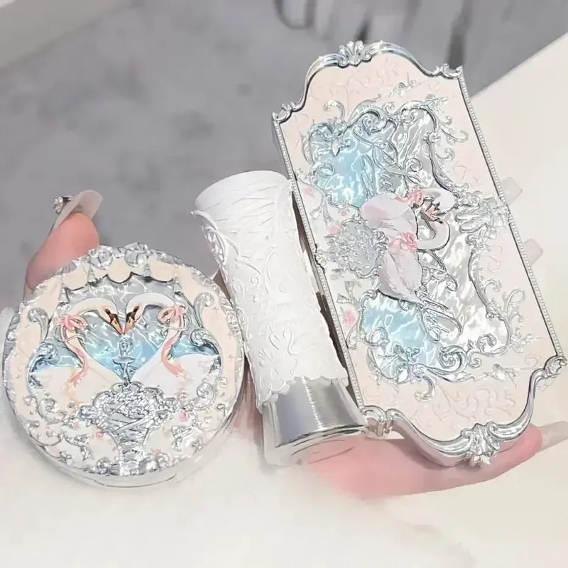 メイクアップセット フラワー ノウズ バニー ガーデン コレクション 6 色アイシャドウ パレット エンボス ブラッシャー シャイン リップスティック キット Maquiagem