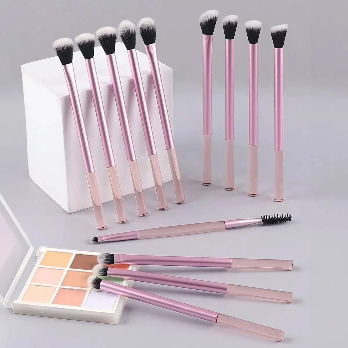 Conjunto de pincéis de maquiagem profissional, 13 peças, pincéis macios para rosto e olhos, para base, corretivo, sombra, mistura e destaque