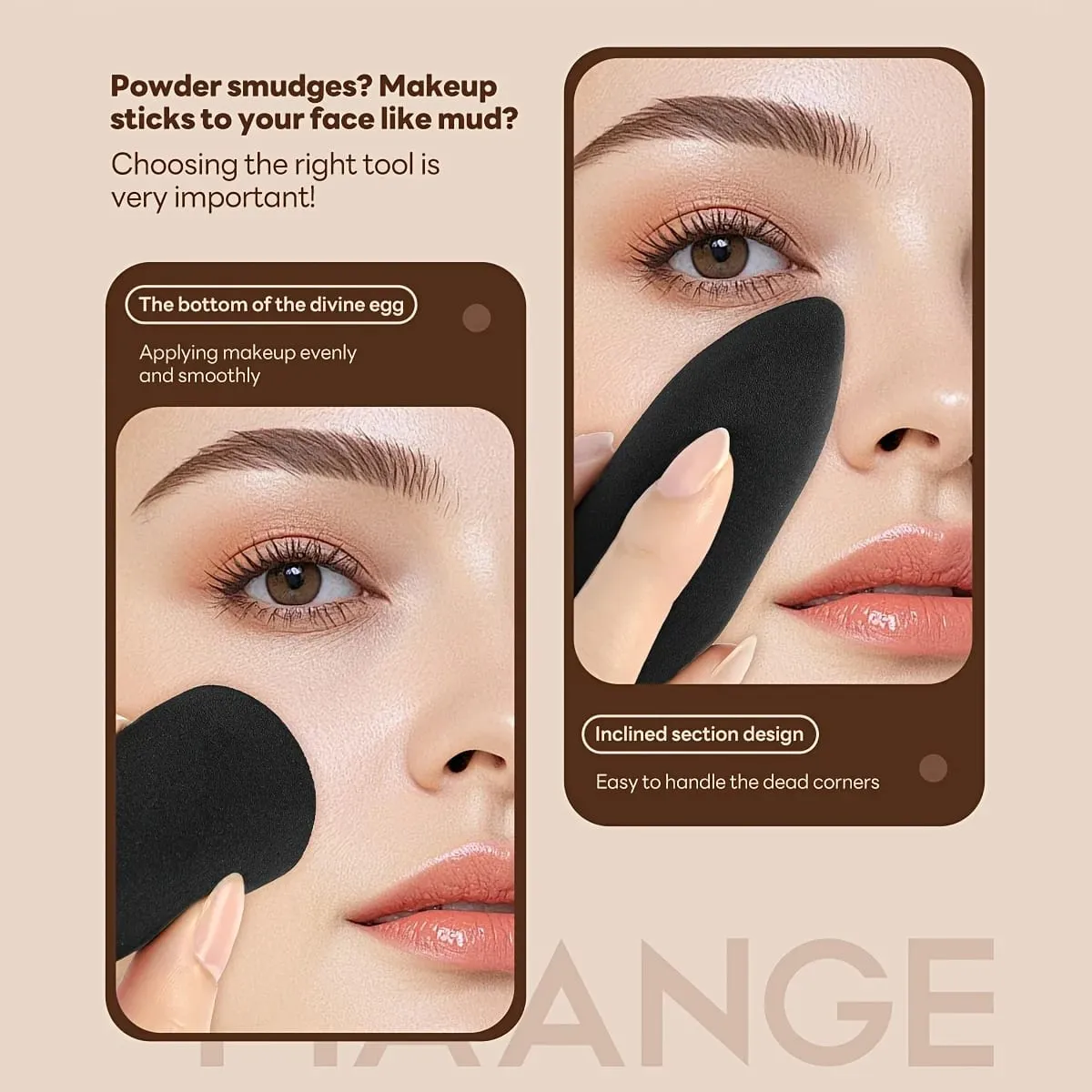 Conjunto de esponja de maquiagem profissional, 7 peças, aplicadores de mistura multifacetados, ferramentas faciais suaves para a pele