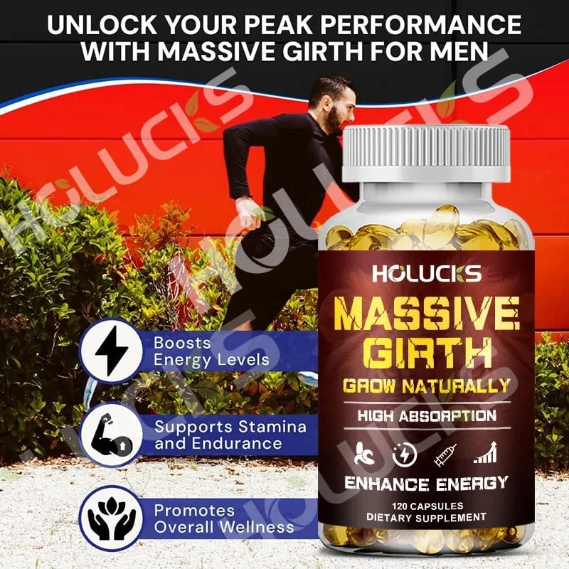 Cápsulas Premium Massive Girth com Ashwagandha apoiam circulação ideal e desempenho aprimorado de energia e bem-estar geral — image 3