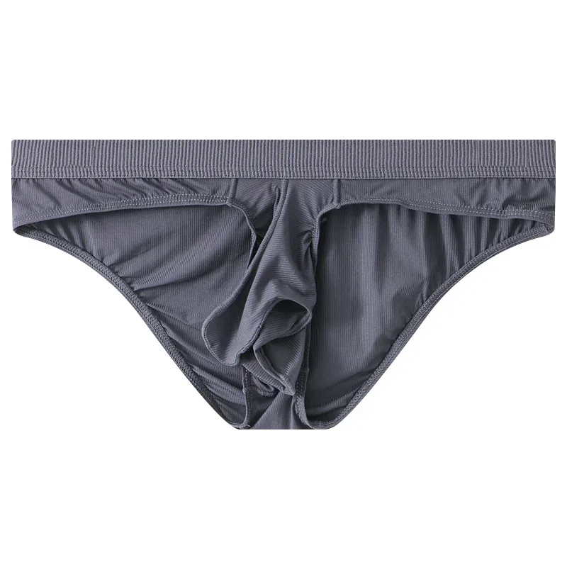 Men's Ice Silk Briefs Summer Transparent Seamless Quick-drying Man Breathable Panties Ultra-thin Underwear
