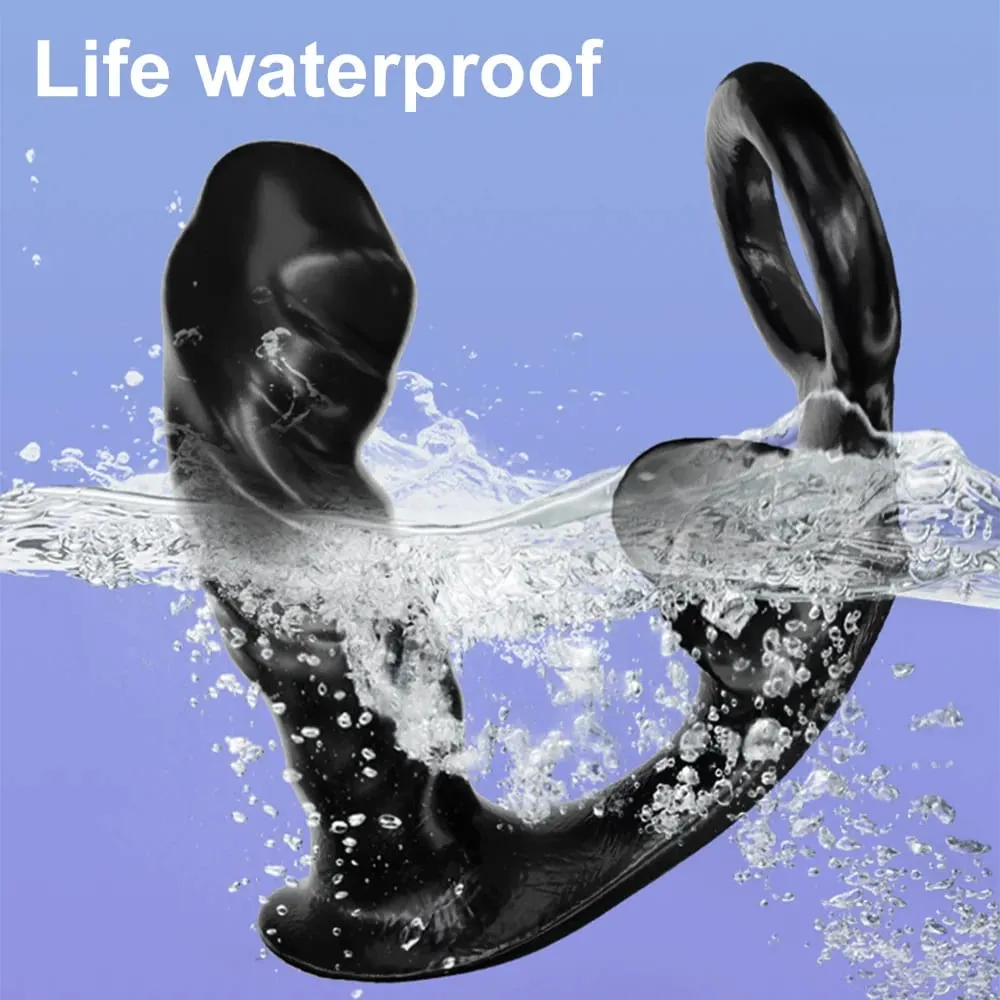 Vibrador anal vibrador masculino, massageador de próstata retardar a ejaculação, anel peniano, plugue anal com bala, brinquedos sexuais para homens, masturbador gay